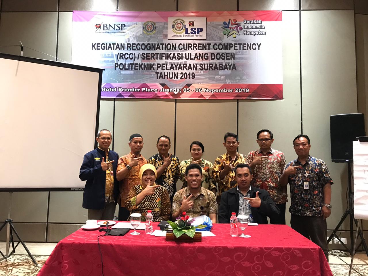 PELATIHAN RCC (Recognition Current Competency) & Pelatihan ASKOM (Assesor Kompetensi) di LSP Politeknik Pelayaran Surabaya